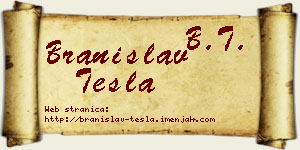 Branislav Tesla vizit kartica